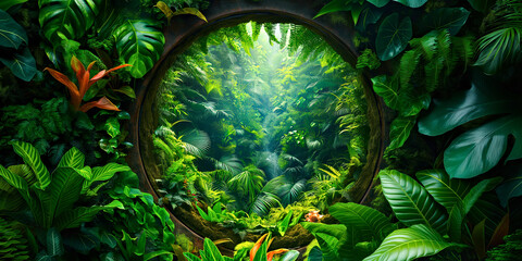 Dense rainforest, capturing the lush greenery and rich biodiversity of this vibrant ecosystem. International Day for Biological Diversity 22 may - 791871182