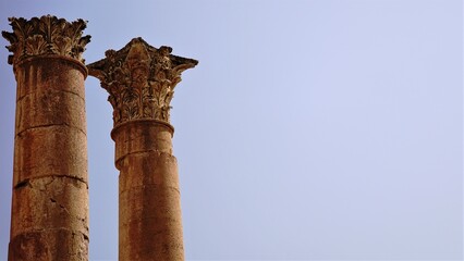 Roman stone column against the sky