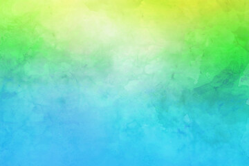 Abstract colorful water color background in style of green and blue blending
