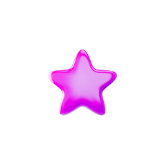 Universal 3D vector illustration of a pink star on an isolated background.