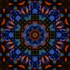 Seamless abstract square pattern. Ethnic pattern.