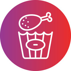 Fried chicken Icon style