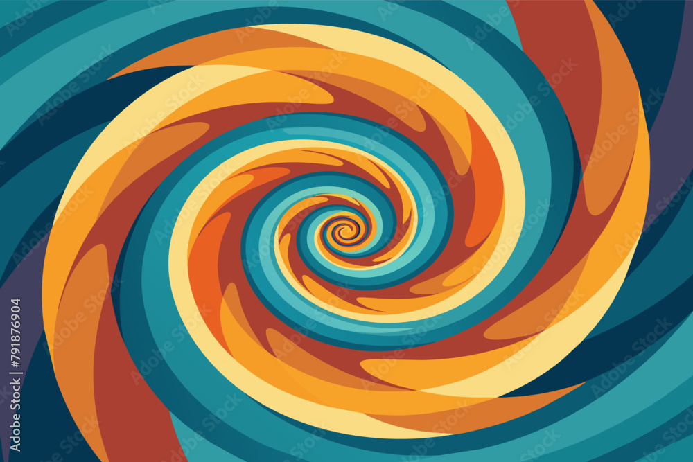 Poster a swirling spiral pattern evoking a sense of time and change