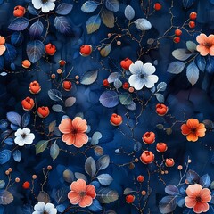 Vibrant Floral Tapestry: A Symphony of Color and Form