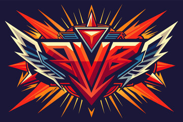 Bold and striking visual impact abstract logo vector