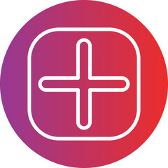 Obraz premium Medical Cross Icon Style