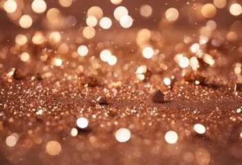 'isolated Bronze confetti glitter glistering particle sparkle falling shiny abstract background...