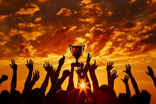 Trophy Raining Background