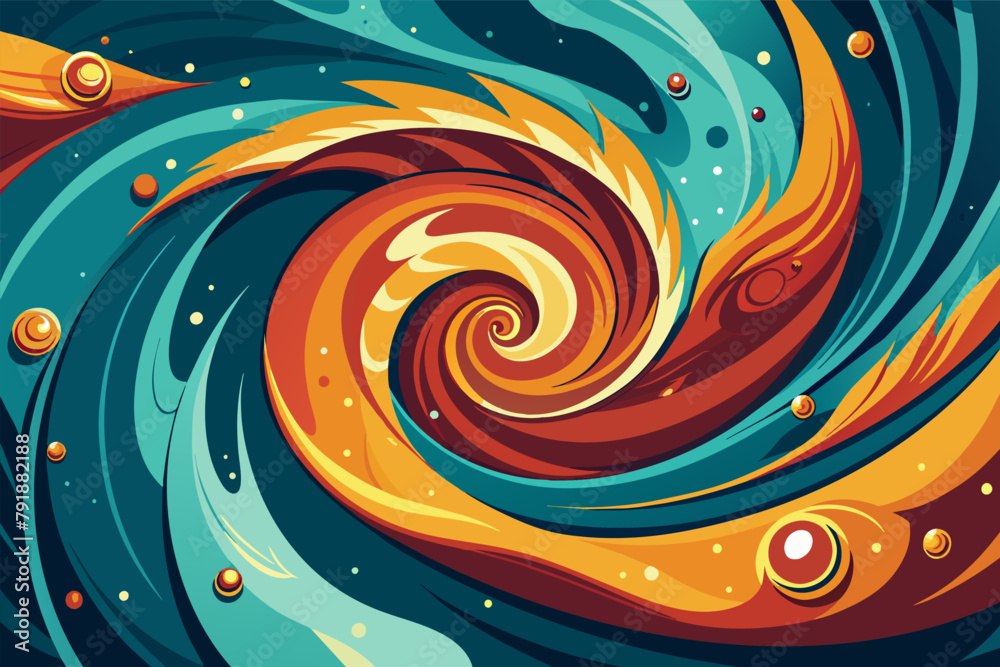 Aufkleber dynamic swirls suggesting movement and energy
