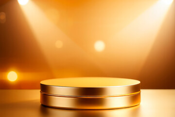 podium; advertising; products; The golden podium; minimalism; color; cosmetics advertising; advertising; 3D; studio; abstraction; pedestal; stage; gold ;golden background,
