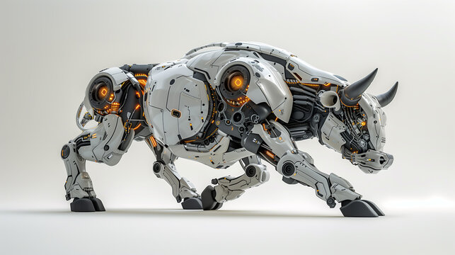 Powerful Robotic Bull Running