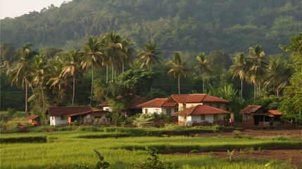 rice terraces in island