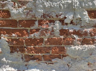 Old brick texture. blanks for design. Cracked brick