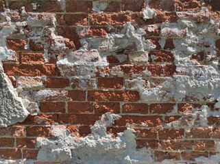Old brick texture. blanks for design. Cracked brick