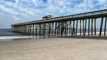 Fernandina Beach Pier on a Sunny Day in Amelia Island Florida