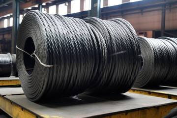 carbon steel cable сreated with Generative Ai