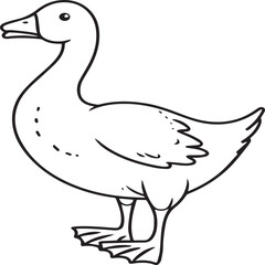 Goose coloring pages. Bird outline for coloring book
