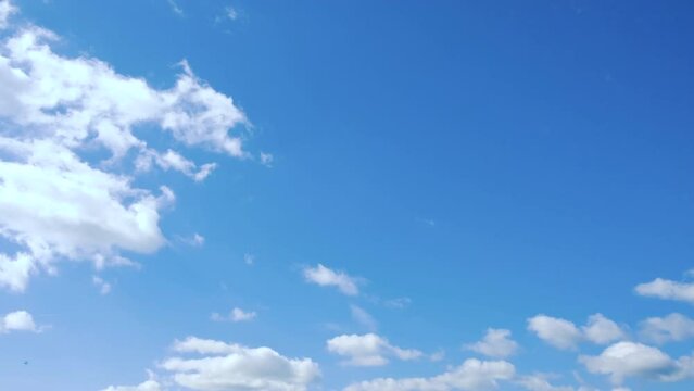 blue sky with clouds.time lapse