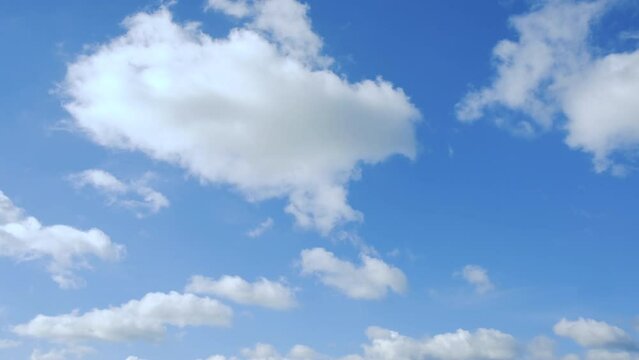 blue sky with clouds.time lapse