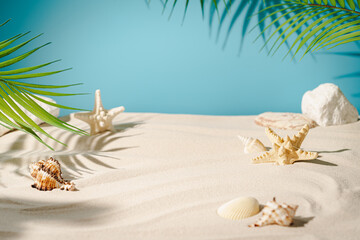 Fototapeta na wymiar Symbolic tropical beach background