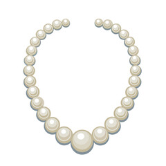 Obraz premium Pearl necklace isolated illustration vector