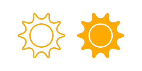 Sun Icon Set. for mobile concept and web design. vector illustration