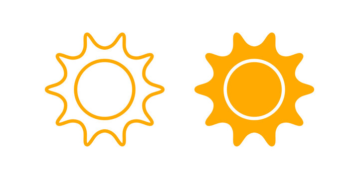Sun Icon Set. for mobile concept and web design. vector illustration