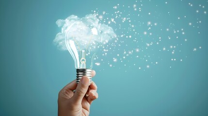 Bright Idea Lighting Up the Mind with Innovative and Creativity - obrazy, fototapety, plakaty