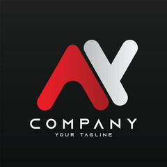 Alphabet logo illustration logo vector of letter AY
