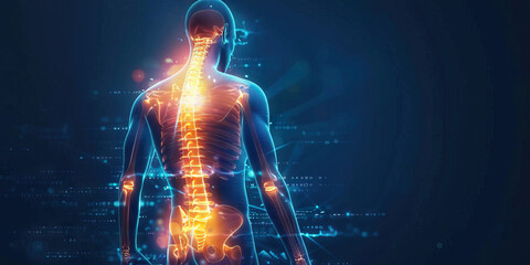 Herniated Disc: The Back Pain and Nerve Pain - Visualize a person with highlighted spine showing disc protrusion, experiencing back pain and nerve pain