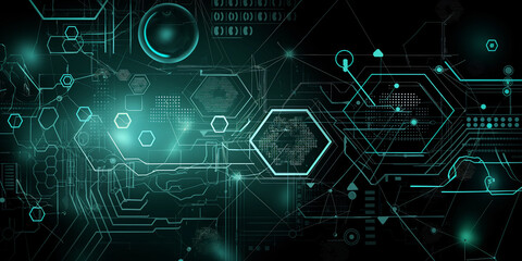 Abstract technology graphic using binary code