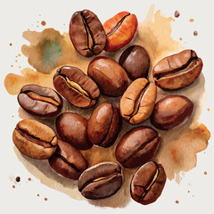 A close up of coffee beans. Concept of freshness and natural beauty
