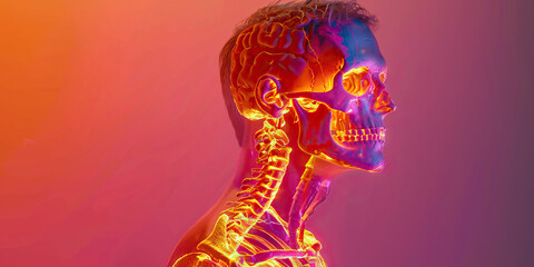 Osteomyelitis: The Bone Pain and Fever - Visualize a person with highlighted bone showing infection, experiencing bone pain and fever - obrazy, fototapety, plakaty