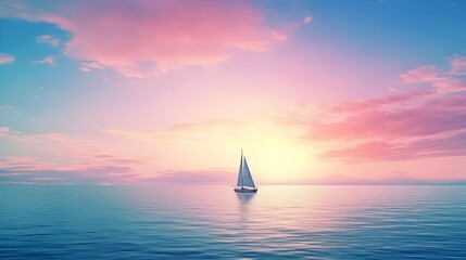  Sail into tranquility with a blue sea sky, where a color gradient rough abstract background shines with bright light and gentle glows, surrounded by an empty space and a grainy noise grungy texture, 