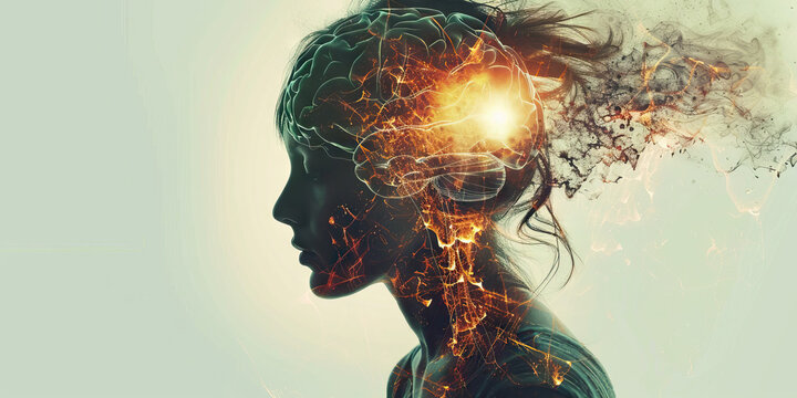 Bipolar Disorder: The Mood Swings and Impulsivity - Imagine a person with highlighted brain showing neurotransmitter imbalance, experiencing mood swings and impulsivity,