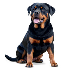 rottweiler isolated on transparent background,PNG, AI GENERATED