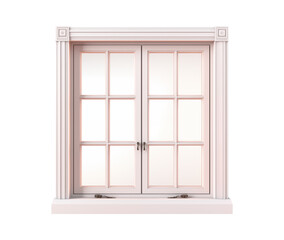 window for interior decoration isolated on transparent background, cut out, PNG, clipping path