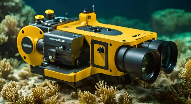Professional underwater camera.	
