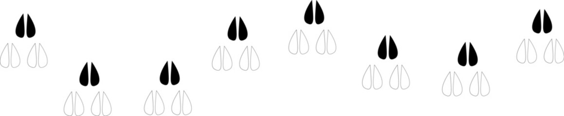 Deer paw footprint pattern