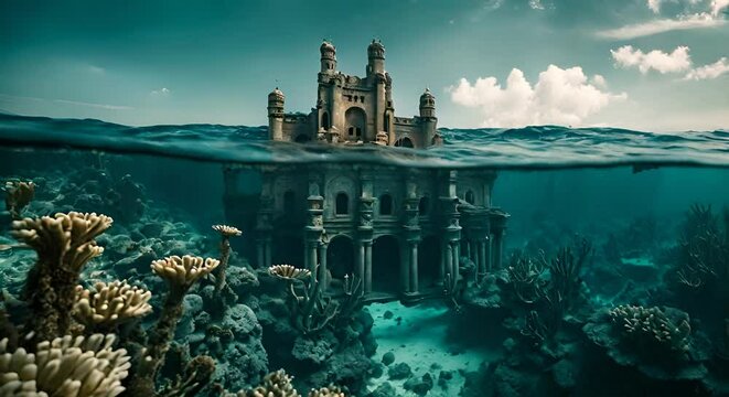 City of Atlantis under the sea.