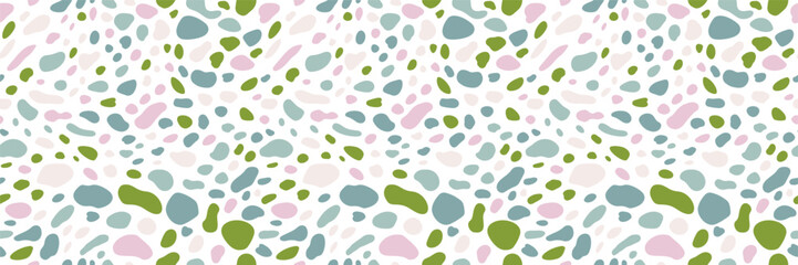 Seamless pattern spots. Animal fur texture surface. Abstract speckled design. Perfect for textile, wallpaper, and wrapping paper.
