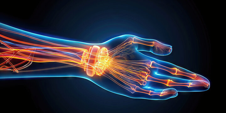 Carpal Tunnel Syndrome: The Hand Numbness and Tingling - Picture a person with highlighted wrist showing nerve compression, experiencing hand numbness and tingling