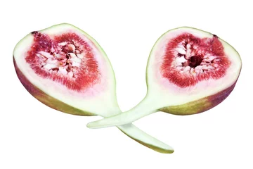 Foto op Plexiglas Fresh Figs isolated on white background © PhotoSG