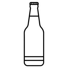 Beer bottle icon logo vector illustration.