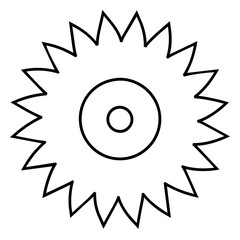 Circular saw blade iconCircular saw blade icon vector illustration