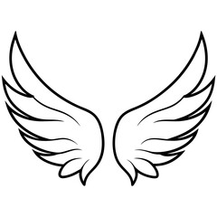 Obraz premium angel wings design logo icon vector illustration