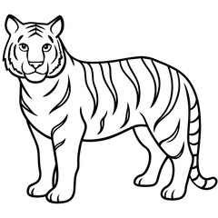 white tiger vector logo icon illustration