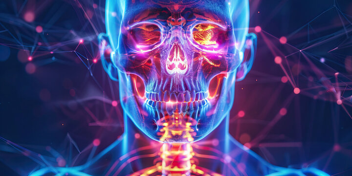 Hyperparathyroidism: The Weakness and Bone Pain - Imagine a person with highlighted parathyroid gland showing overactivity
