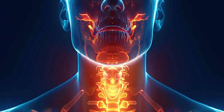 Hyperparathyroidism: The Weakness and Bone Pain - Imagine a person with highlighted parathyroid gland showing overactivity