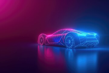 Glowing Conceptual Auto Design for Promotional Use